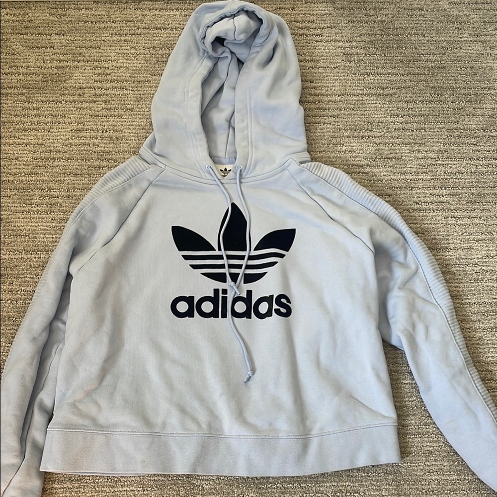 Velvet Logo Adidas Hoodie